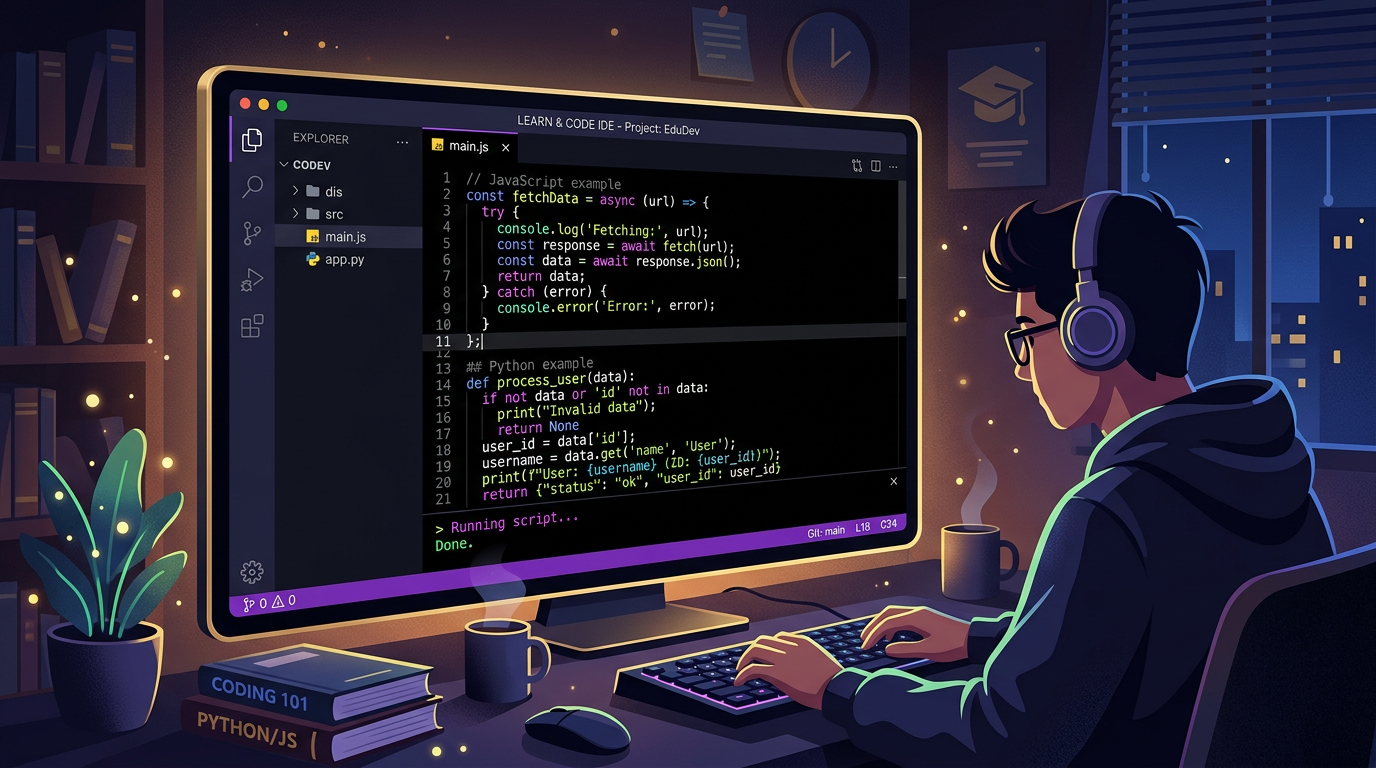 Редактор кода: разбор скриптов и автоматизации