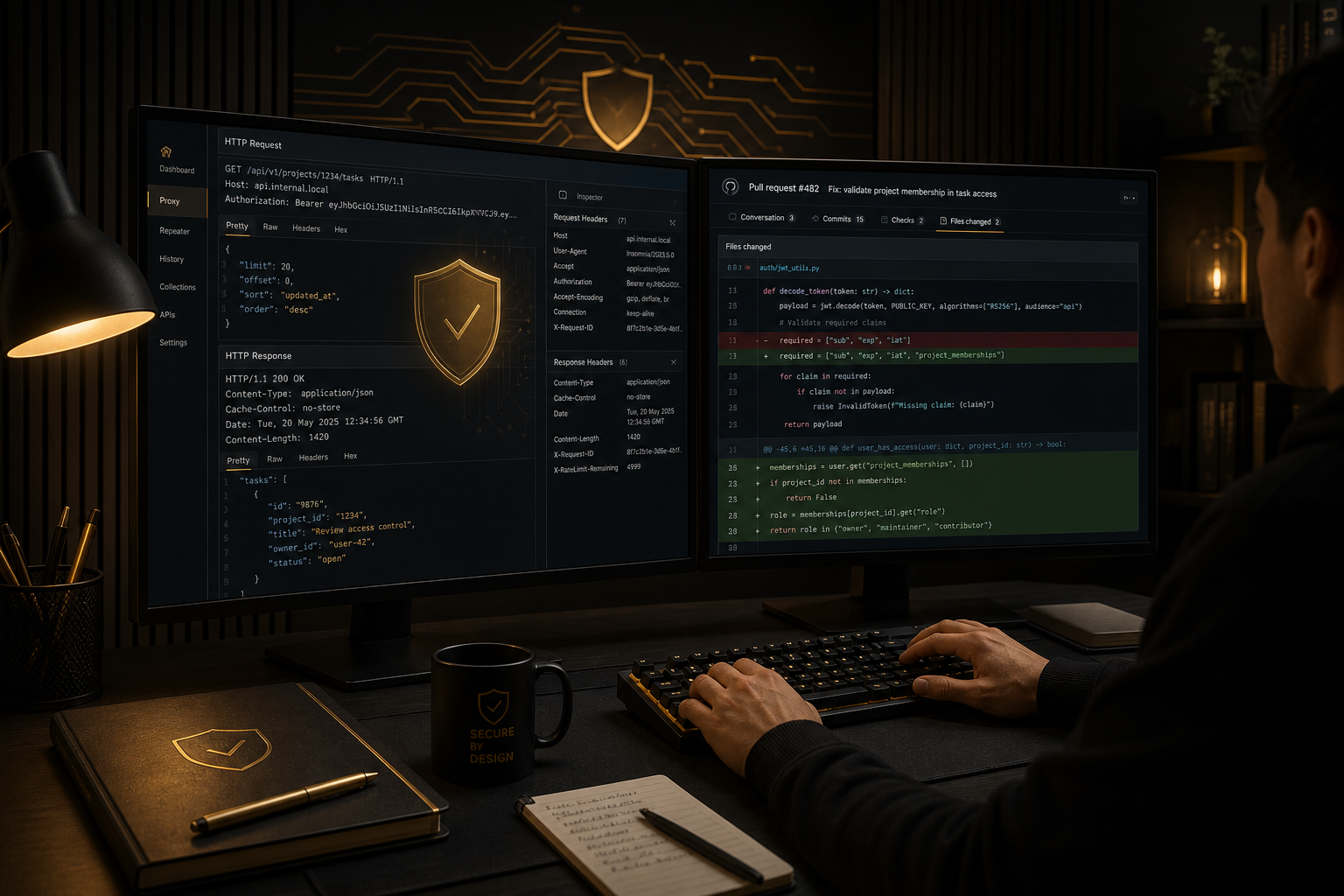 Рабочее место Application Security Engineer: API proxy, JWT и security review