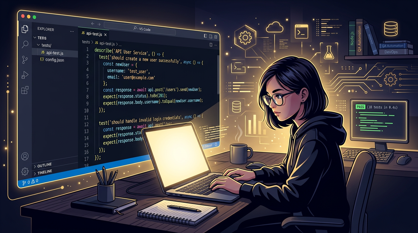 JavaScript для автотестов в редакторе кода