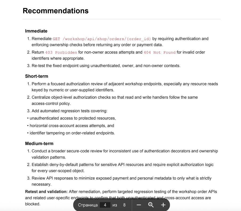 Strix AI report recommendations immediate short-term